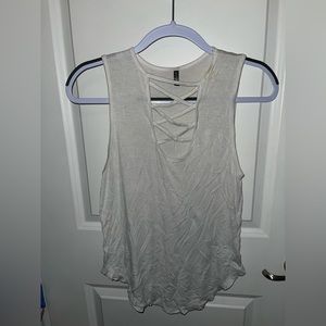 White tank top with cute straps.